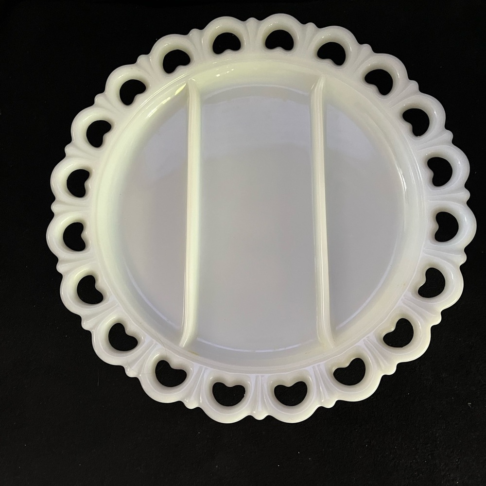 Anchor Hocking Vintage Milk Glass Serving Tray